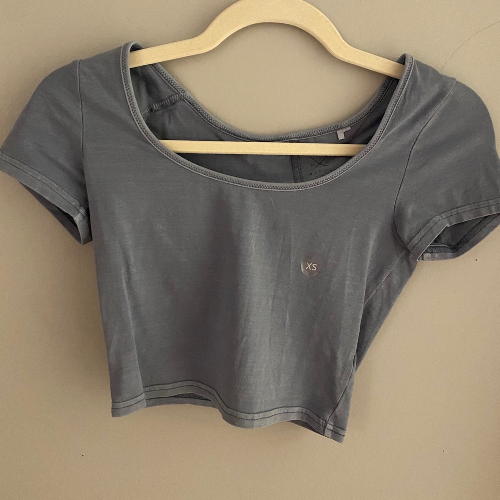 cute cropped dark grey top